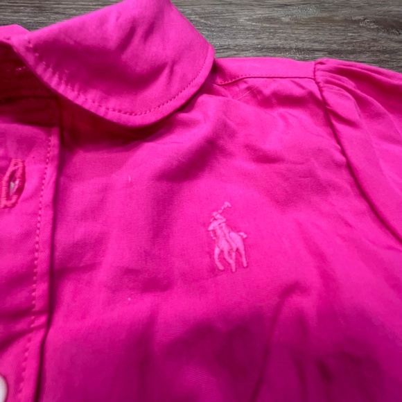 Polo Ralph Lauren Baby Girl Shirt Dress, Pink, Long Sleeve, 18 months, Spring - Picture 2 of 13